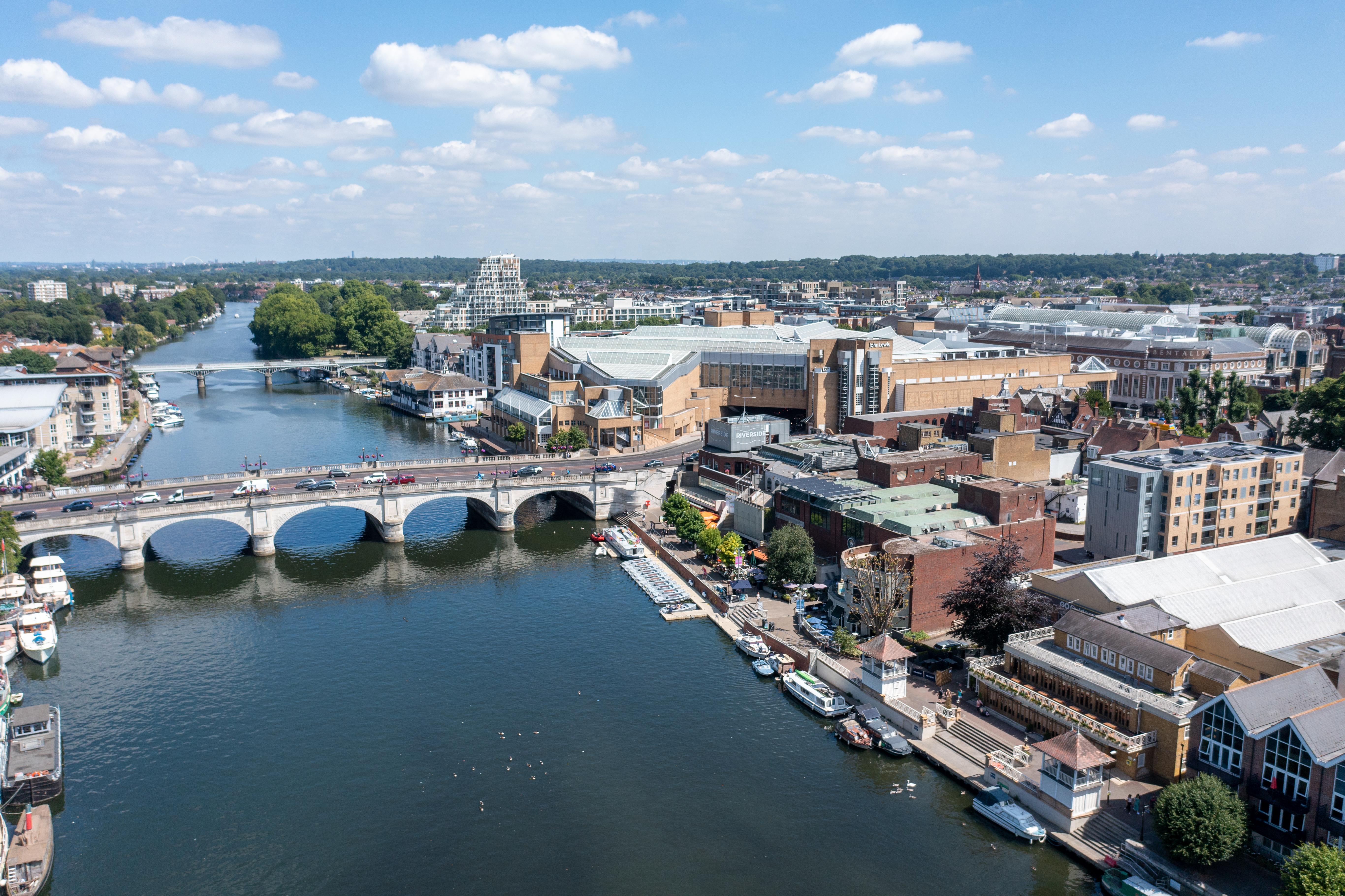 Aerial image of Kingston town centre