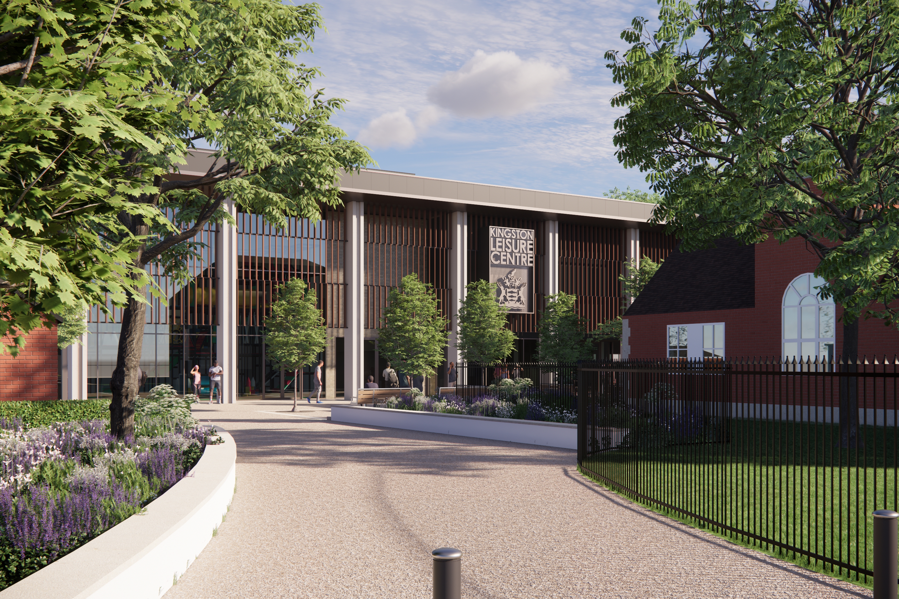 Computer generated image of the design for the new Leisure Centre in Kingston