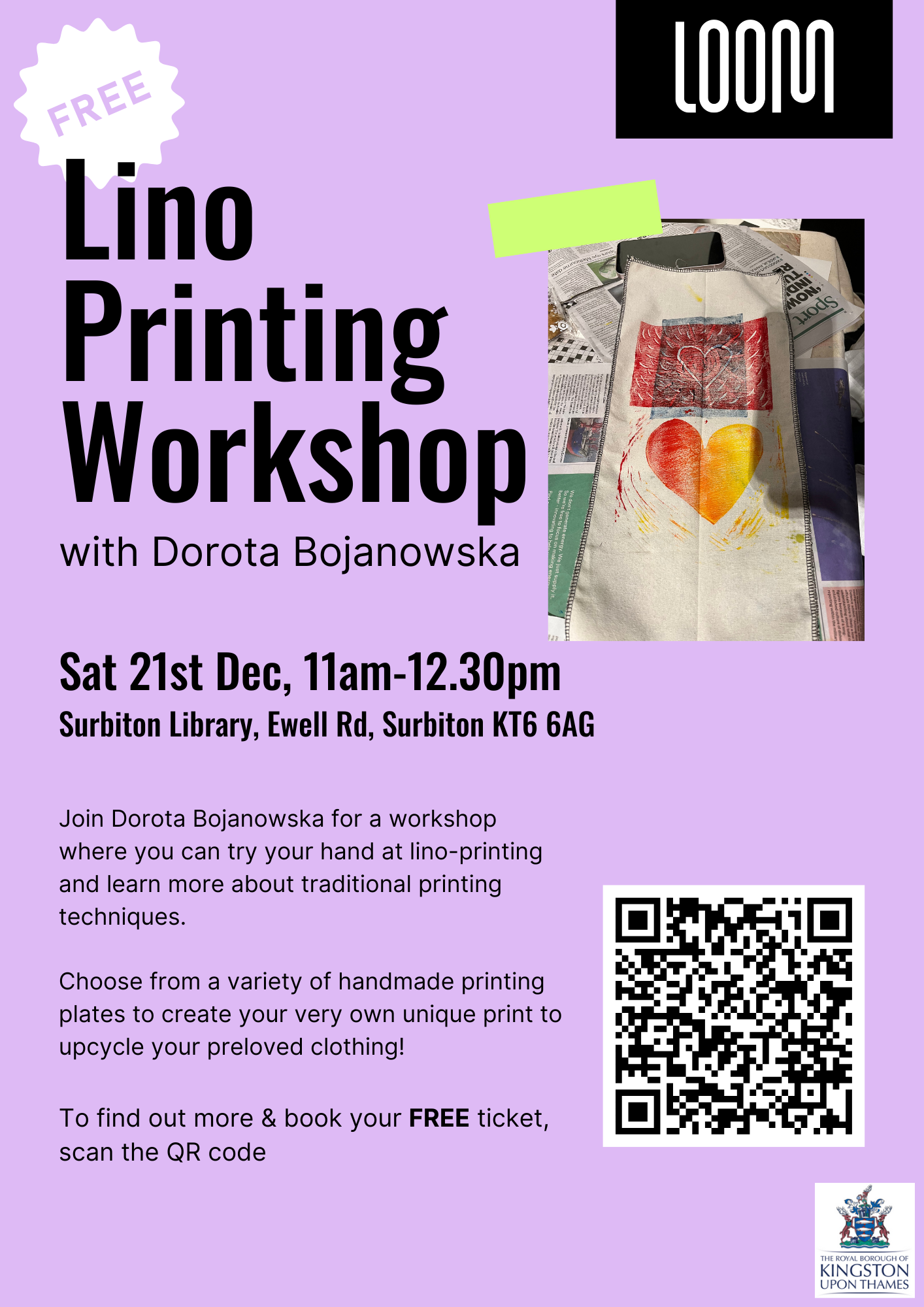 Lino Printing Workshop Kingston