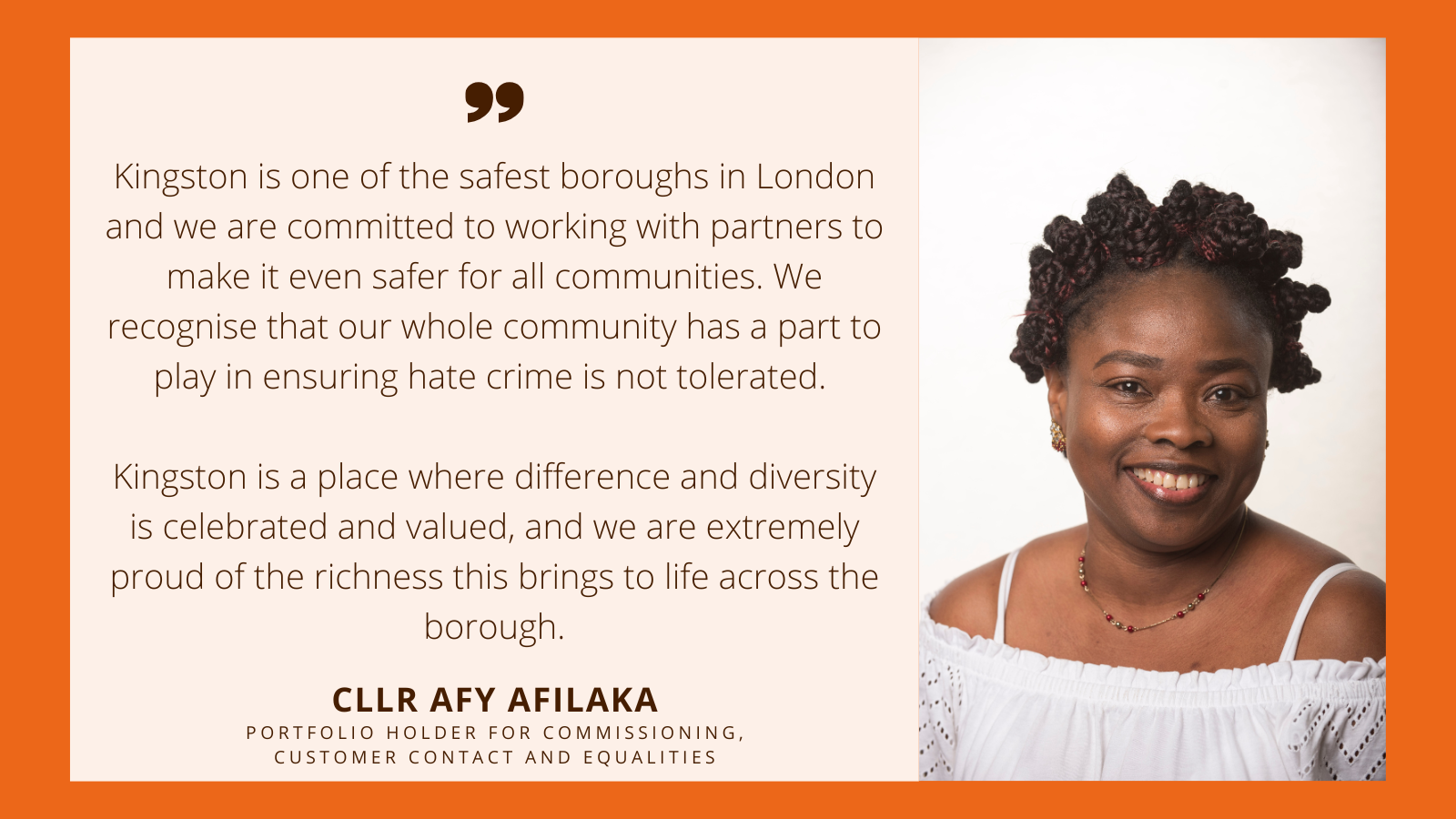 Cllr Afilaka quote