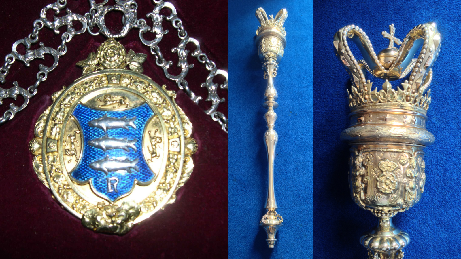 Image detailing the mayor&#039;s chain and mace