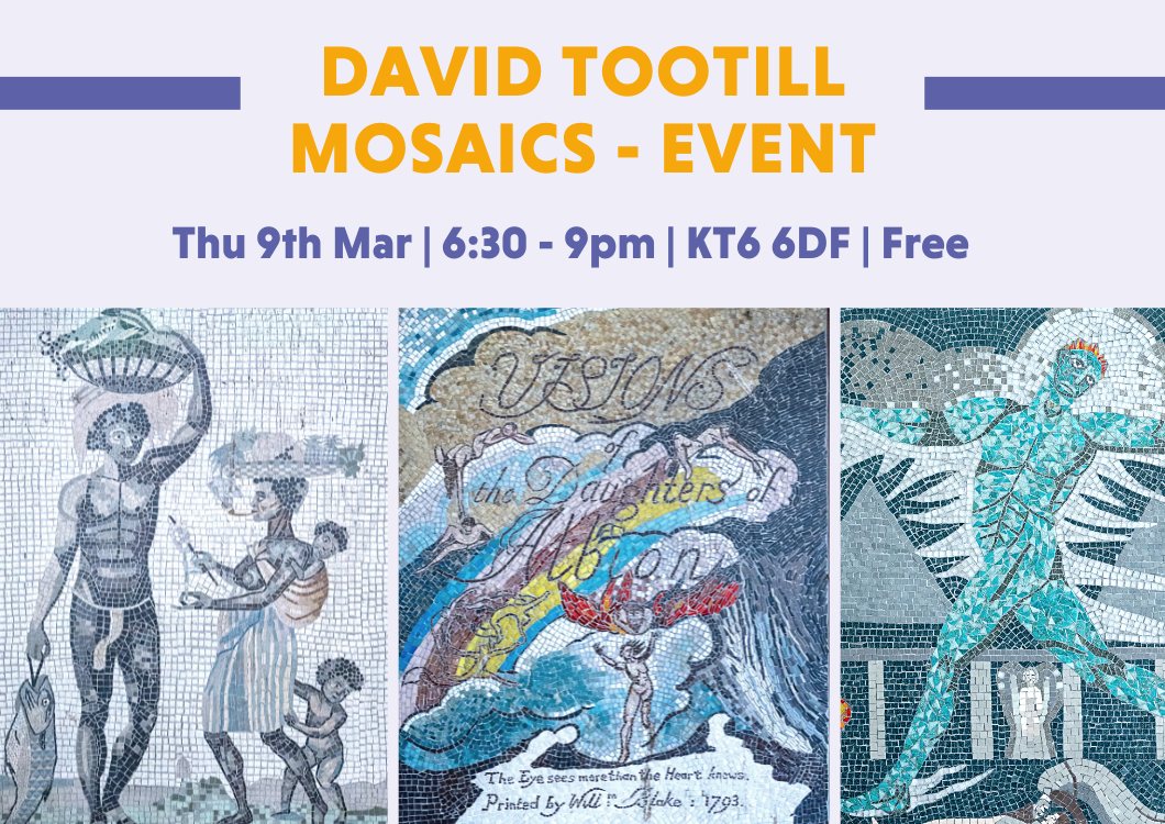David Tootill Mosaics Event flyer